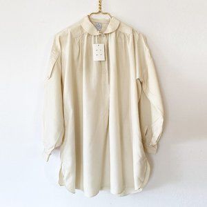 WRAY NYC Cream Silk Tunic Top size M